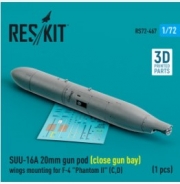 RS72-0467 SUU-16A 20mm gun pod (close gun bay) wings mounting for F-4 "Phantom II" (C,D) (1 pcs) (3D