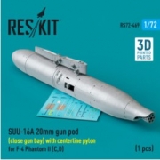 RS72-0469 SUU-16A 20mm gun pod (close gun bay) with centerline pylon for F-4 Phantom II (C,D) (1 pcs