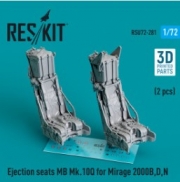 RSU72-0281 Ejection seats MB Mk.10Q for Mirage 2000B,D,N (2 pcs) (3D Printed) (1/72)