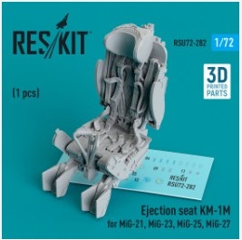 RSU72-0282 Ejection seat KM-1M for MiG-21, MiG-23, MiG-25, MiG-27 (1 pcs) (3D Printed) (1/72)