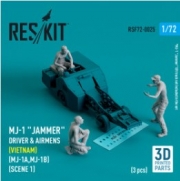 RSF72-0025 MJ-1 "Jammer" Driver & airmens (Vietnam) (MJ-1A,MJ-1B) (scene 1) (3 pcs) (3D Printed) (1/