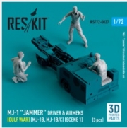 RSF72-0027 MJ-1 "Jammer" Driver & airmens (Gulf War) (MJ-1B, MJ-1B/C) (scene 1) (3 pcs) (3D Printed)