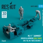 RSF72-0028 MJ-1 "Jammer" Driver & airmens (Gulf War) (MJ-1B, MJ-1B/C) (scene 2) (3 pcs) (3D Printed)