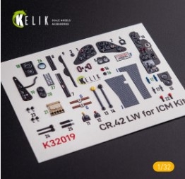 K32019 CR.42 LW - Interior 3D Decal for ICM kit (1/32)