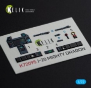 K72095 J-20 Mighty Dragon - interior 3D decals for Dream Model kit (1/72)