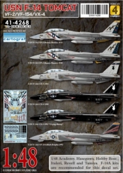 DXM41-4268 1/48 USN F-14A VF-2/VX-4/VF-154 Tomcat Collection #4