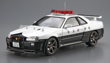 [사전 예약] AOS06280 1/24 Nissan BNR34 Skyline GT-R Patrol Car '99