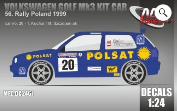 [사전 예약] MFZ-DC2461 1/24 Volkswagen Golf MK3 Kit Car Kuchar - 56. Rally Poland 1999