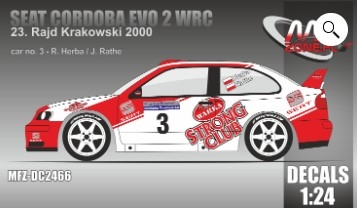 [사전 예약] MFZ-DC2466 1/24 Seat Cordoba EVO 2 WRC Herba - 23 Rajd Krakowski 2000