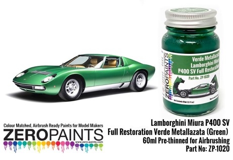 ZP-1020 Lamborghini Miura P400 SV Full Restoration Verde Metallazata Green 60ml