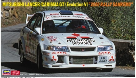 [사전 예약-8월] HSG20712 1/24 Mitsubishi Lancer (Charisma GT) Evolution VI 2000 Rally San Remo