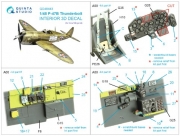 [사전 예약] QD48443 1/48 P-47B Thunderbolt 3D-Printed & coloured Interior on decal paper (Dora Wings)