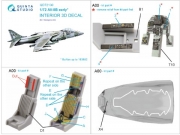 [사전 예약] QD72130 1/72 AV-8B early 3D-Printed & coloured Interior on decal paper (Hasegawa)