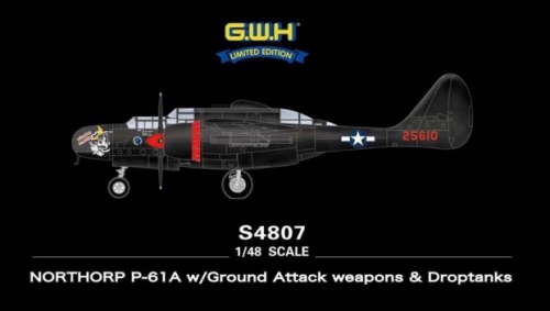 [사전 예약] S4807 1/48 NORTHROP P-61A w/Ground Attack weapons & Droptanks Limited Ed.