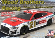 [사전 예약] SJM-2023HBP 1/24 Wood Brothers Racing Harrison Burton 2023 NASCAR Ford Mustang Race Car (Primary Livery) (Ltd Prod)