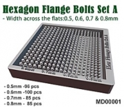 [사전 예약] MD00001 Hex Flanged Bolts Set A - 0.5, 0,6, 0,7, 0.8mm