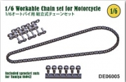 [사전 예약] DE06005 1/6 Workable Chain set for Motorcycle / CRF1000L for Tamiya