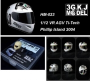 HM-023 1/12 MOTOGP Rossi Helmet Model AGV Ti-Tech Phillip Island 2004