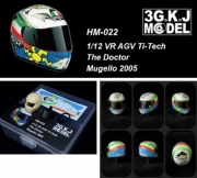 HM-022 1/12 MOTOGP Rossi Helmet Model Doctor AGV Ti-Tech The Doctor Mugello 2005