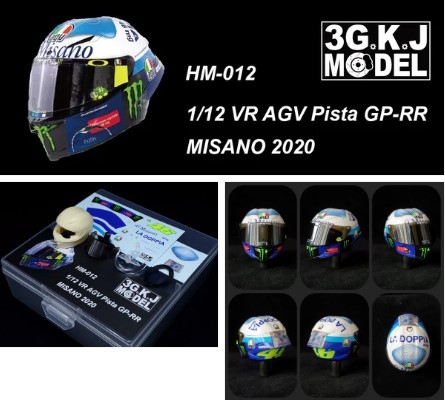 HM-012 1/12 MOTOGP Rossi Helmet Model Viagra AGV Pista GP-RR MISANO 2020