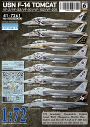 DXM41-7261 USN VF-2/VF-33/VF-101/VF-102/VF-201 F-14 Tomcat Collection #6