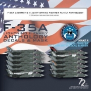 [사전 예약] G72056 1/72 F-35A Lightning II Joint Strike Fighter  MASK & DECEL FOR THE TAMIYA 60792 SCALE 1/72 KIT