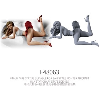 [사전 예약] F48063 1/48	PIN-UP GIRL STATUE SUITABLE FOR 1/48 SCALE FIGHTER AIRCRAFT IN A STATIONARY STATE SCENES