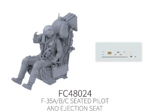 [사전 예약] FC48024 1/48 F-35A/B/C Seated Pilot and Ejection Seat FOR  Tamiya 1/48 KIT