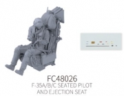 [사전 예약] FC48026 1/48 F-35A/B/C Seated Pilot and Ejection Seat FOR  Tamiya 1/48 KIT