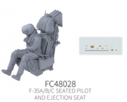 [사전 예약] FC48028 1/48 F-35A/B/C Seated Pilot and Ejection Seat FOR  Tamiya 1/48 KIT