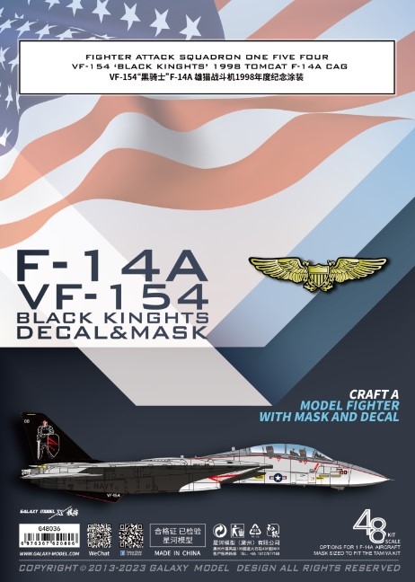 [사전 예약] G48036 1/48 VFA-154 Black Knights 1998 Tomcat F-14A Cag