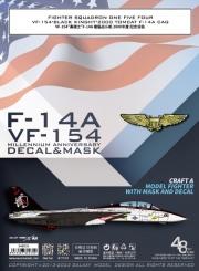 [사전 예약] G48035 1/48 VF-154 Black Knights 2000 Tomcat F-14A Cag