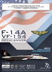 [사전 예약] G72035 1/72 VF-154 Black Knights 2000 Tomcat F-14A CAG