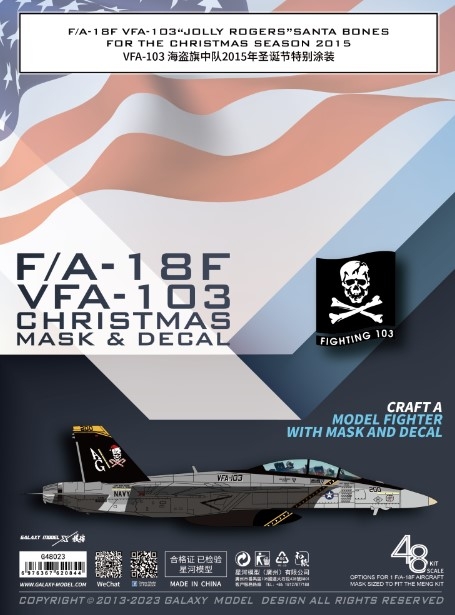 [사전 예약] G48023 1/48 2015 VFA-103 Jolly Rogers Santa Bones for The Christmas Season F/A-18F Cag