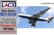 [사전 예약] LAC200018 1/200 RB211-524 G/H Engine for Boeing 747-400 Hasegawa