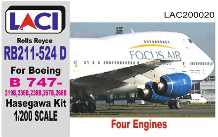 [사전 예약] LAC200020 1/200 RB211-524 D4 Engine for Boeing 747-200 Hasegawa