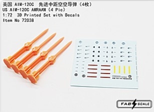 [사전 예약] Fa72038 1/72 US AIM-120C AMRAAM (4 pcs)