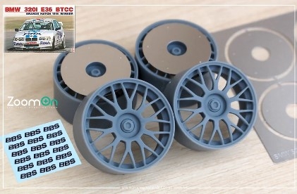 ZR128 1/24 18 inch BBS BMW 320i (E36) BTCC 1996 rim set