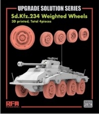 [사전 예약] RM2076 1/35 3D Printed Wheels for Sd.Kfz.234/4 Type A, 8pcs