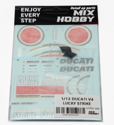 MX05-069 1/12 DUCATI V4 LUCKY STRIKE decale