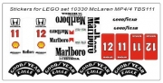 TBS111 Adesivi Stickers for LEGO Set 10330 Mclaren MP4/4 TBS111