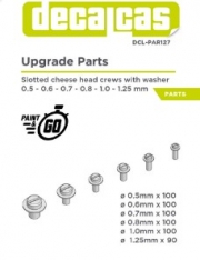 DCL-PAR127 Fasteners for 1/24,1/20,1/12 scale models: Slotted cheese head screws with washer (100+10