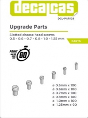 DCL-PAR128 Fasteners for 1/24,1/20, 1/12 scale models: Slotted cheese head screws (100+100+100+100+1