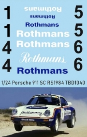 TBD1040 1/24 Missing Water Decals for Porsche 911 SC RS 1984 RALLY (X NUNU KIT) TBD1040