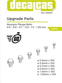 DCL-PAR131 Fasteners for 1/24,1/20,1/12 scale models: Hexagon flange bolts (100+100+100+100+100+100