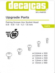 DCL-PAR133 Fasteners for 1/12,1/20, 1/24 scale models: Fairing Screw Hex Socket Head (100+100+100+10