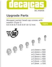 DCL-PAR134 Fasteners: Hex socket head cap with washer - Type 1 (100+100+100+100+100+100+100 units/ea