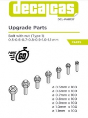 DCL-PAR137 Fasteners: Bolt with nut - Type 1 (100+100+100+100+100+100+100 units/each)