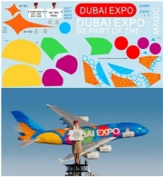 TBD623 1/144 Decals Airbus A380 Emirates EXPO Dubai 2021 2022 Livery TB Decal TBD623