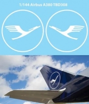 TBD308 1/144 DECALS NEW LUFTHANSA TAIL LOGO AIRBUS A380 DECAL TBD308